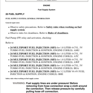 fuel supply Manual