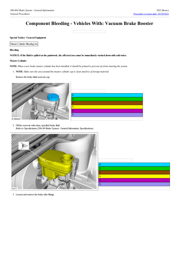 Component Bleeding Vehicles With Vacuum Brake Booster G2223338 Manual