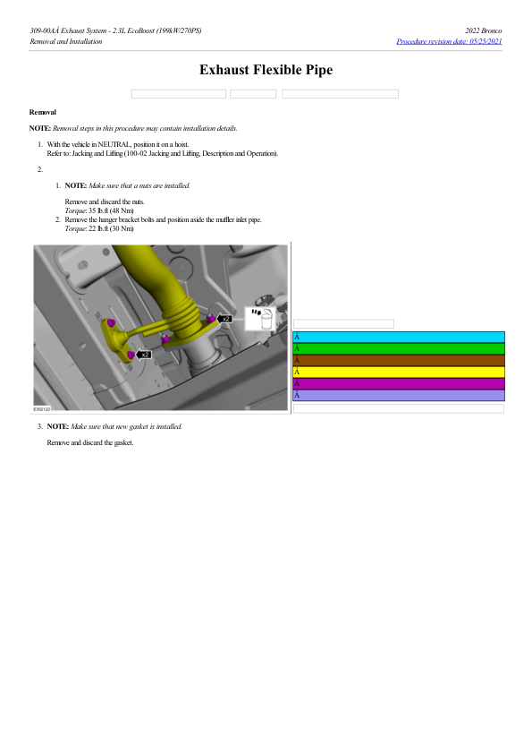 Exhaust Flexible Pipe G2221941 Manual