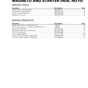 SSV 2019 Magneto and Starter (HD8, HD10) 219100967 018 Manual