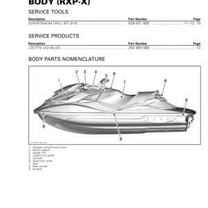 BODY (RXP X) LINE UP SEA DOO Manual