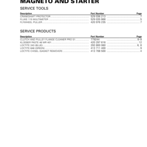 SSV 2019 Magneto and Starter Maverick Shop Supp 219100971 013 Manual