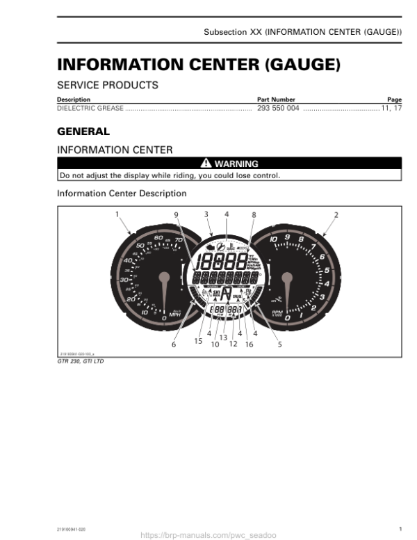 Information Center (Gauge) Manual