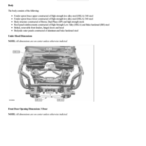 Body and Frame G2226392 Manual