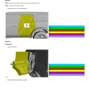 Rear Door Alignment G2223302 Manual