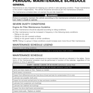 ATV Periodic Maintenance Schedule (Renegade, Renegade X mr) Shop vmr2016 427 Manual