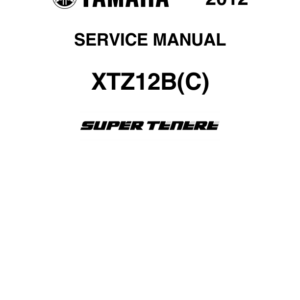 2012 NA Yamaha SUPER TENERE Manual