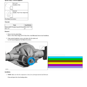 Drive Pinion Seal G2223813 Manual