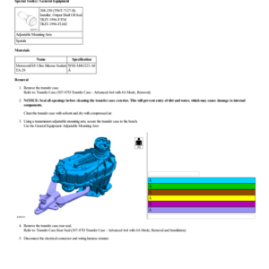 Transfer Case Front Output Shaft Seal G2232554 Manual