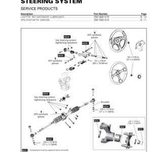 SSV Steering System (Commander) Shop Supp. 219100899 014 Manual