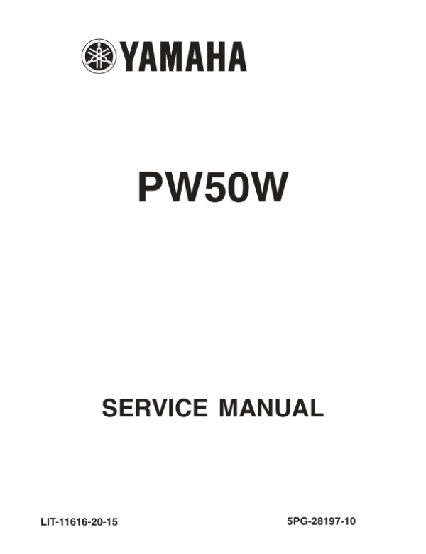 Yamaha Pw50 2007 2012 1213 Manual