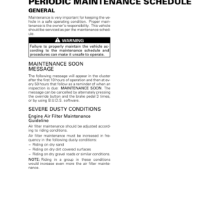 ATV 2015 OUTLANDER 6X6 (Periodic Maintenance Schedule) Shop 04cF90AAE SM51Y015S00 vmr2015 106 Manual