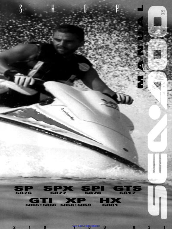 1996 seadoo shop Manual