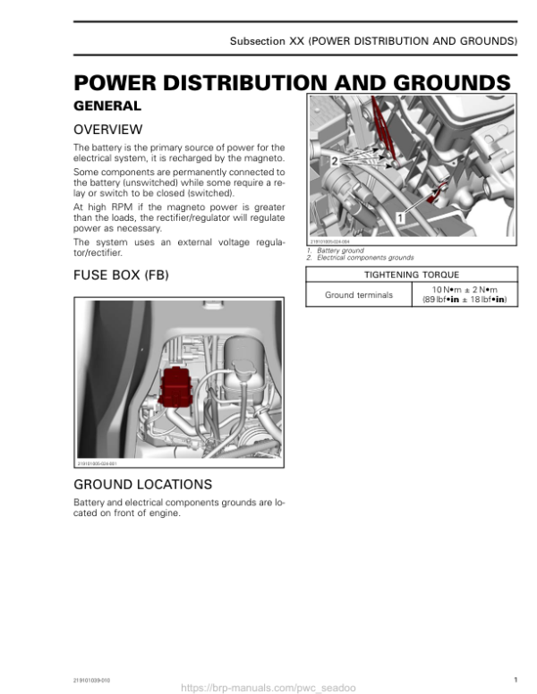 Power Distribution and Grounds (RXP Series) Manual