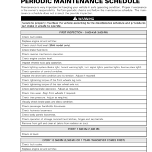 ROAD 2018 (Periodic Maintenance Schedule) repair 219100949 006 Manual