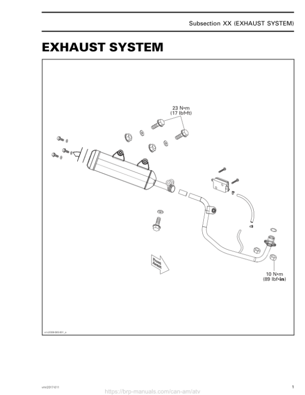 ATV Exhaust System (Mini DS) Shop vmr2017 011 Manual