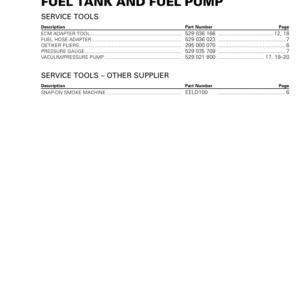 ROADSTER Fuel Tank and Fuel Pump (RT) Shop 02wdQ6AAI SM61Y014S02 en Manual