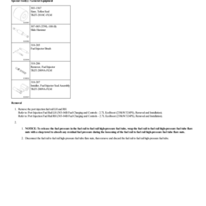 Direct Injection Fuel Rail RH G2200524 Manual