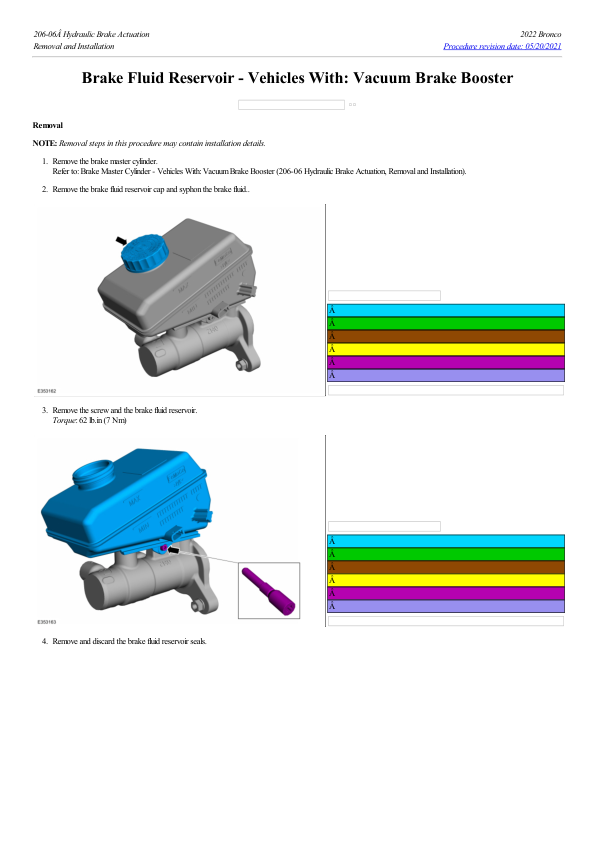 Brake Fluid Reservoir Vehicles With Vacuum Brake Booster G2224443 Manual