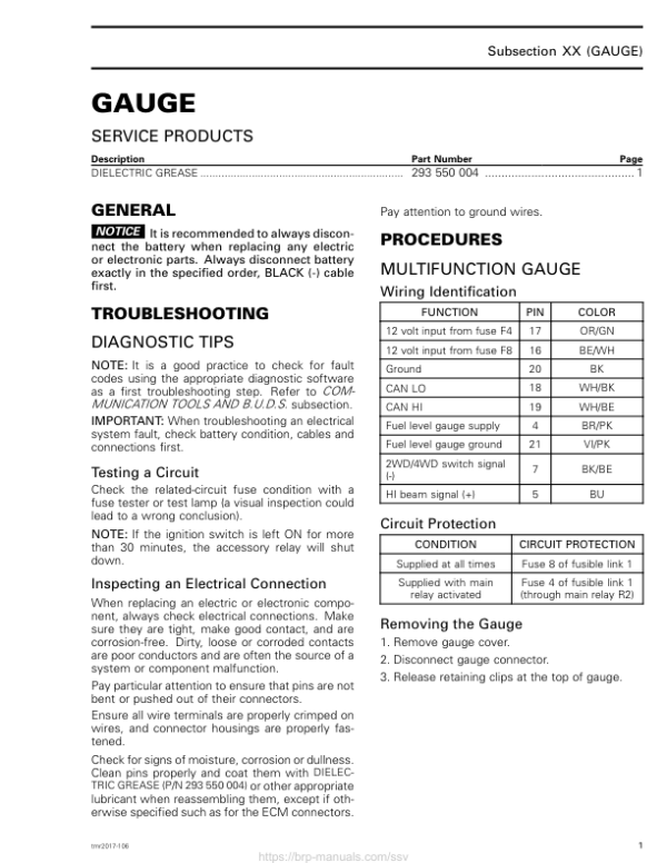 SSV Gauge (Commander Maverick) Shop tmr2017 106 Manual