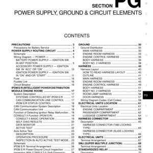 POWER SUPPLY, GROUND & CIRCUIT ELEMENTS Manual