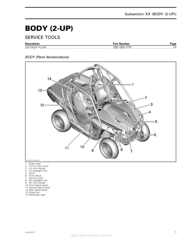 SSV Body (2 UP) (Commander) Shop tmr2016 017 Manual