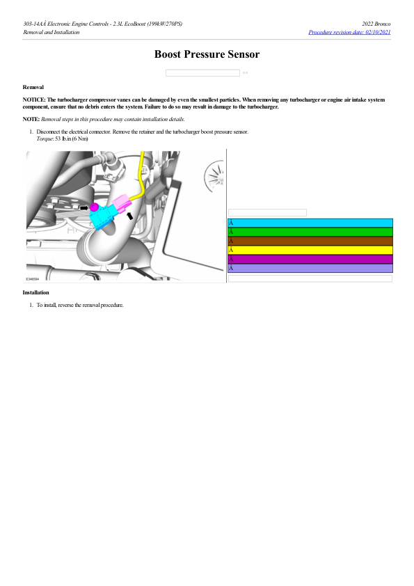 Boost Pressure Sensor G2193255 Manual