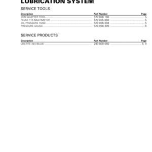 SSV 2019 Lubrication System Maverick Shop Supp 219100971 012 Manual