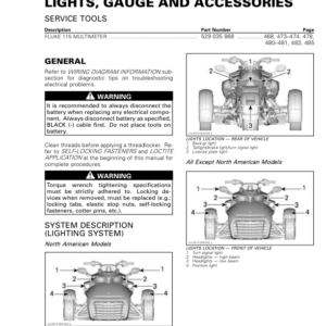 ROADSTER Lights, Gauge and Accessories (F3) Shop SM61Y015S10 rmr2015 133 Manual