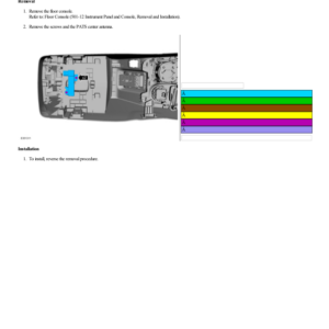 Passive Anti Theft System (PATS) Center Antenna G2219381 Manual