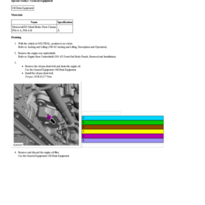 Engine Oil Draining and Filling G2186859 Manual