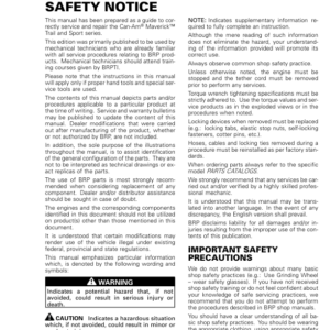 SSV 2019 Safety Notice Maverick Trail Shop Supp 219100969 005 Manual