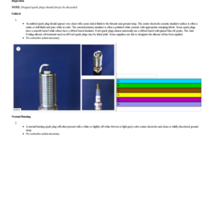 Spark Plug Inspection G2219095 Manual