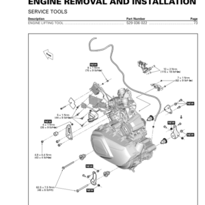 ATV 2015 OUTLANDER 6X6 (Engine Removal and Installation) Shop 04cF6VAAU SM51Y015S01 vmr2015 025 Manual