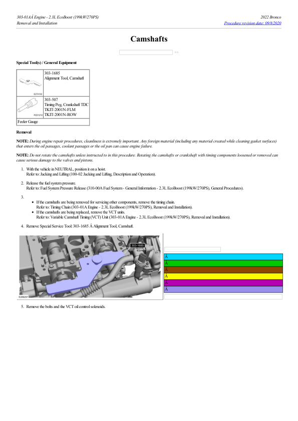 Camshafts G2186876 Manual