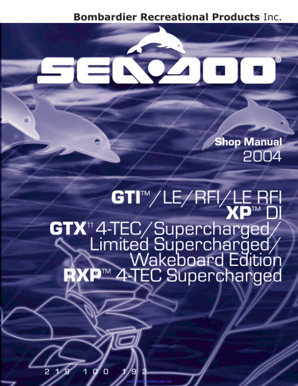 2004 seadoo shop Manual