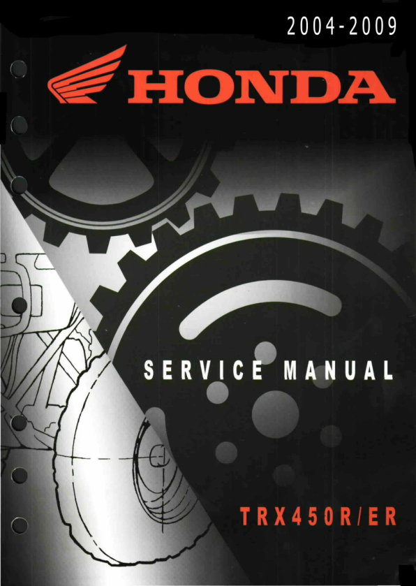 2009]Honda TRX450r Repair Manual