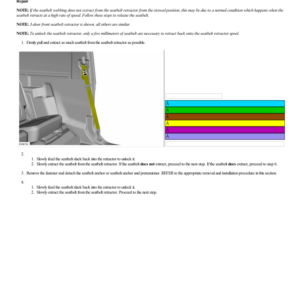 Locked Seatbelt Retractor Releasing G2240727 Manual