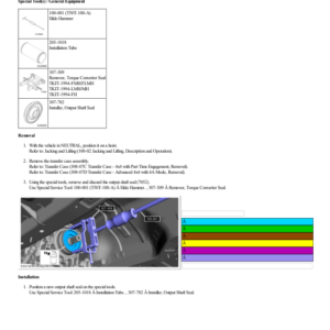 Output Shaft Seal G2217420 Manual