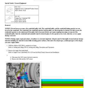 Crankshaft Position (CKP) Sensor G2193258 Manual