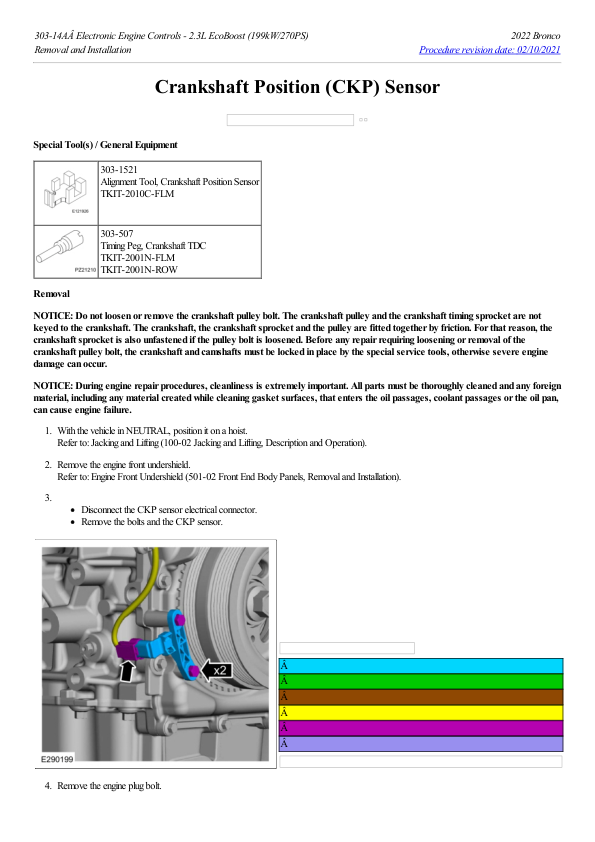 Crankshaft Position (CKP) Sensor G2193258 Manual