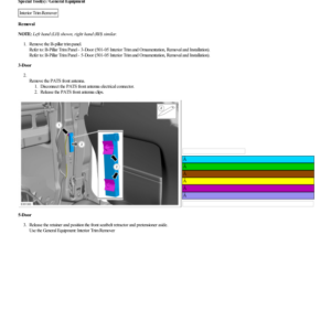 Passive Anti Theft System (PATS) Front Antenna G2226564 Manual