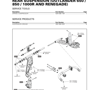 ATV Rear Suspension (G2) Shop man vmr2017 117 Manual