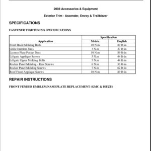 EXTERIOR TRIM Manual