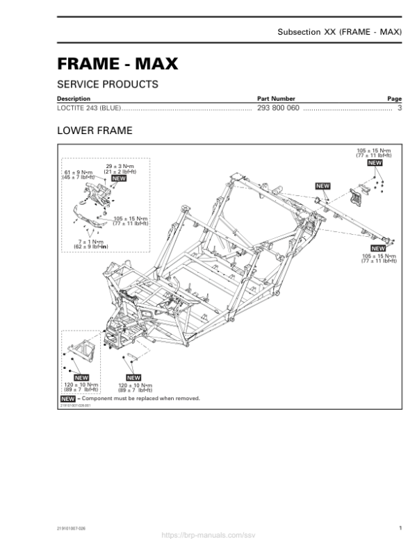 SSV MY20 Frame MAX (Maverick suppl.) 219101007 026 en Manual