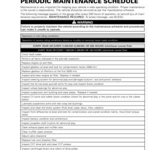 SSV 2017 Maintenance Schedule (Traxter T) Shop tmr2017 305 Manual