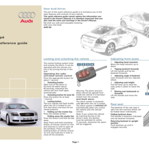 TT Coupe quick ref Manual