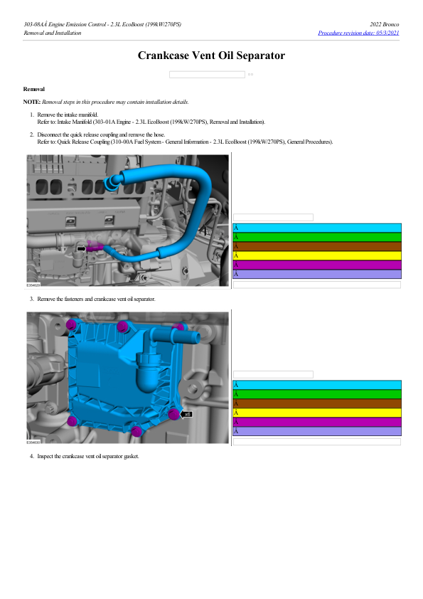 Crankcase Vent Oil Separator G2248521 Manual