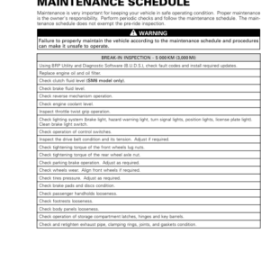 ROADSTER Periodic Maintenance Schedule (RT) Shop 02wZZCAA2 SM61Y014 en Manual