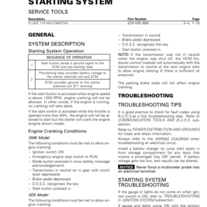 ROADSTER Starting System (RT) Shop 02wZajAAE SM61Y014S10 en Manual